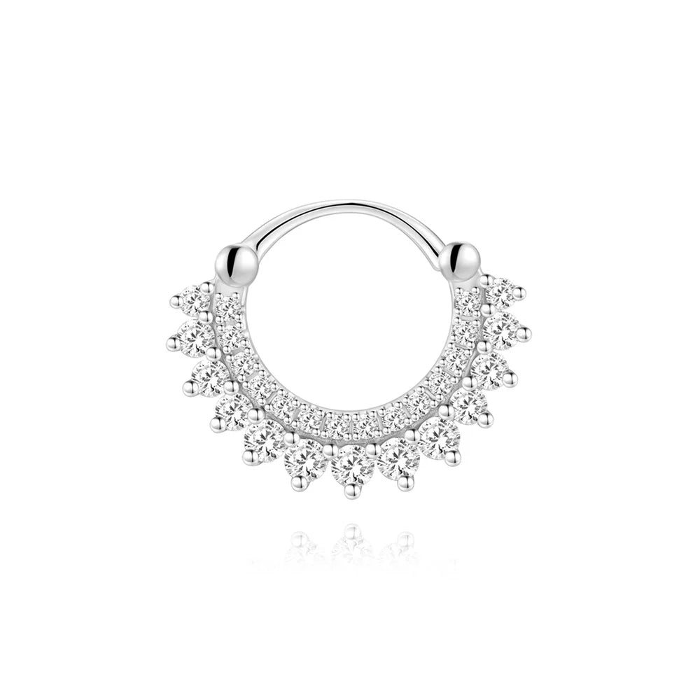 <tc>Plat Achter Moissaniet Oorbellen van 925 Sterling Zilver</tc>