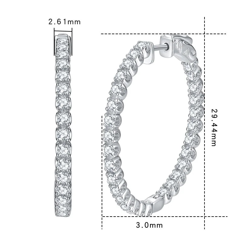 <tc>Moissaniet Creolen van S925 Sterling Zilver</tc>