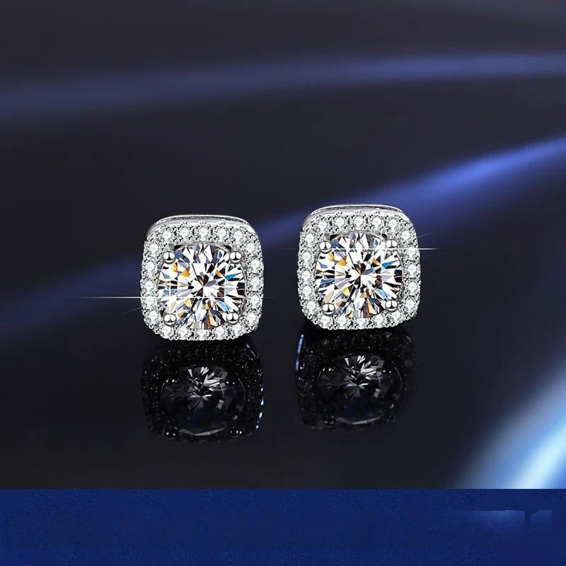 <tc>Moissaniet Oorknopjes in 925 Zilver</tc>