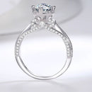 <tc>Knoopring van S925 Sterling Zilver met 1ct Moissaniet</tc>