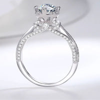 <tc>Knoopring van S925 Sterling Zilver met 1ct Moissaniet</tc>