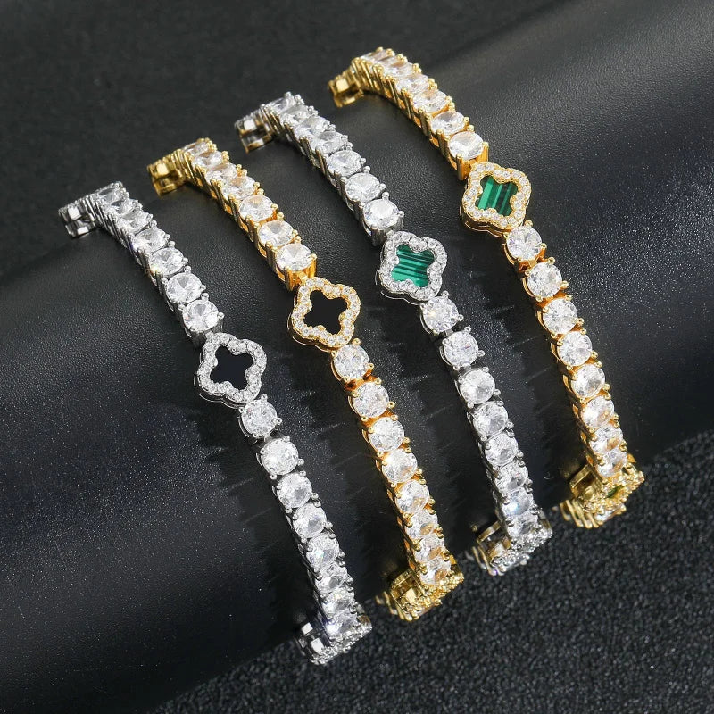 <tc>Tennis Armband Klavertje Vier in Europese Stijl</tc>