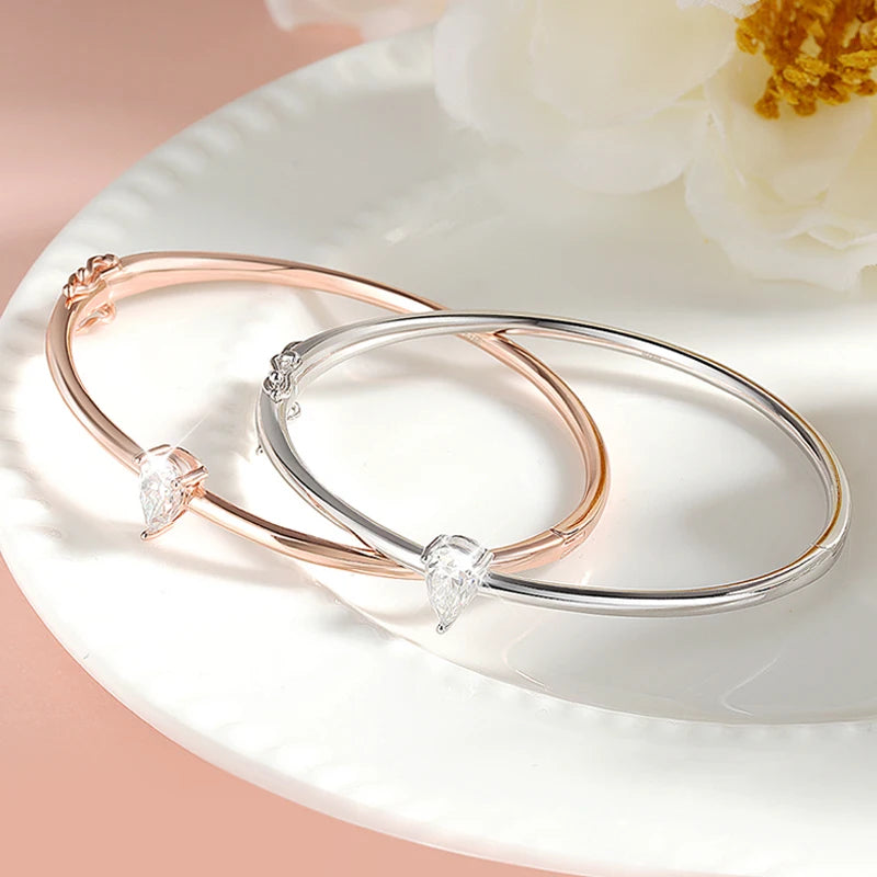 <tc>Pear Moissanite damesarmband, 925 sterling zilver</tc>