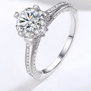 <tc>Knoopring van S925 Sterling Zilver met 1ct Moissaniet</tc>