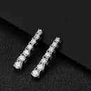 <tc>Hangende Moissaniet Oorbellen van S925 Sterling Zilver</tc>