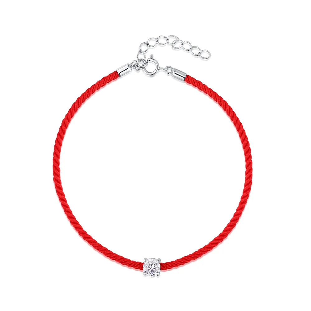 <tc>Rode Koord Armband – Moissaniet Glans</tc>