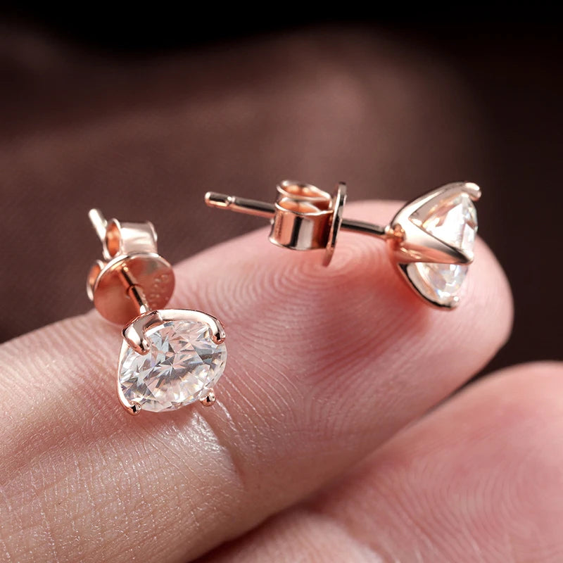 <tc>Moissanite-oorbellen in 925 puur zilver</tc>