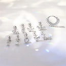 <tc>Plat Achter Moissaniet Oorbellen van 925 Sterling Zilver</tc>