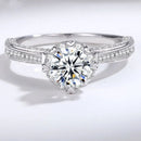 <tc>Knoopring van S925 Sterling Zilver met 1ct Moissaniet</tc>