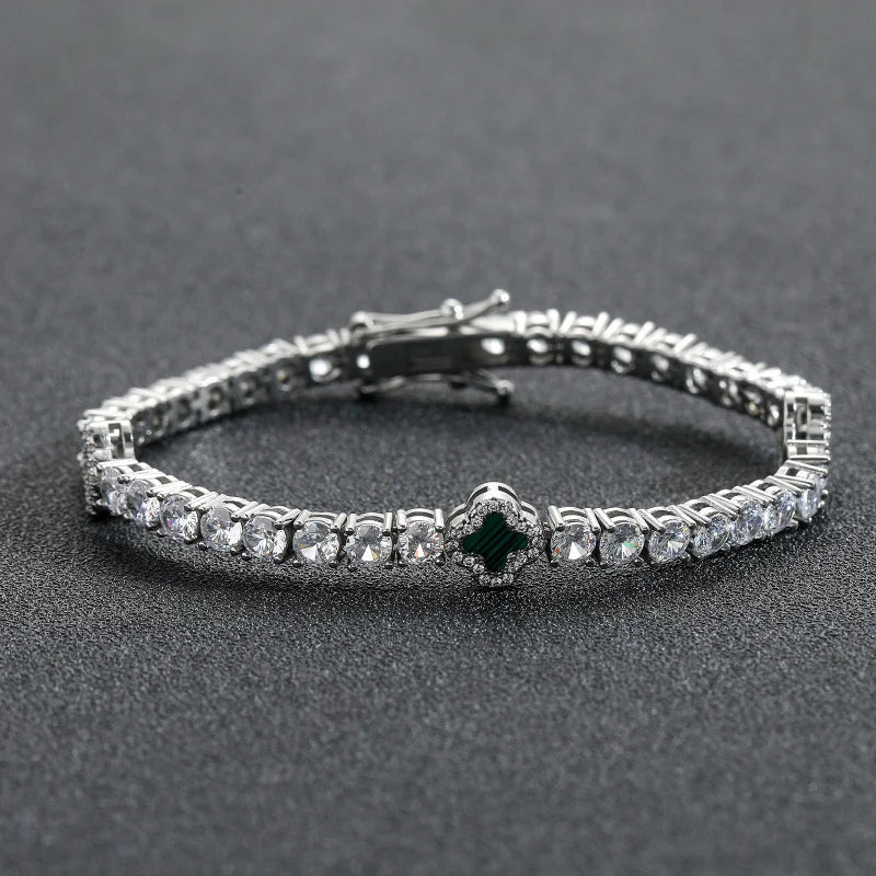 <tc>Tennis Armband Klavertje Vier in Europese Stijl</tc>