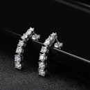 <tc>Hangende Moissaniet Oorbellen van S925 Sterling Zilver</tc>