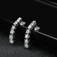 <tc>Hangende Moissaniet Oorbellen van S925 Sterling Zilver</tc>