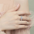 <tc>Knoopring van S925 Sterling Zilver met 1ct Moissaniet</tc>