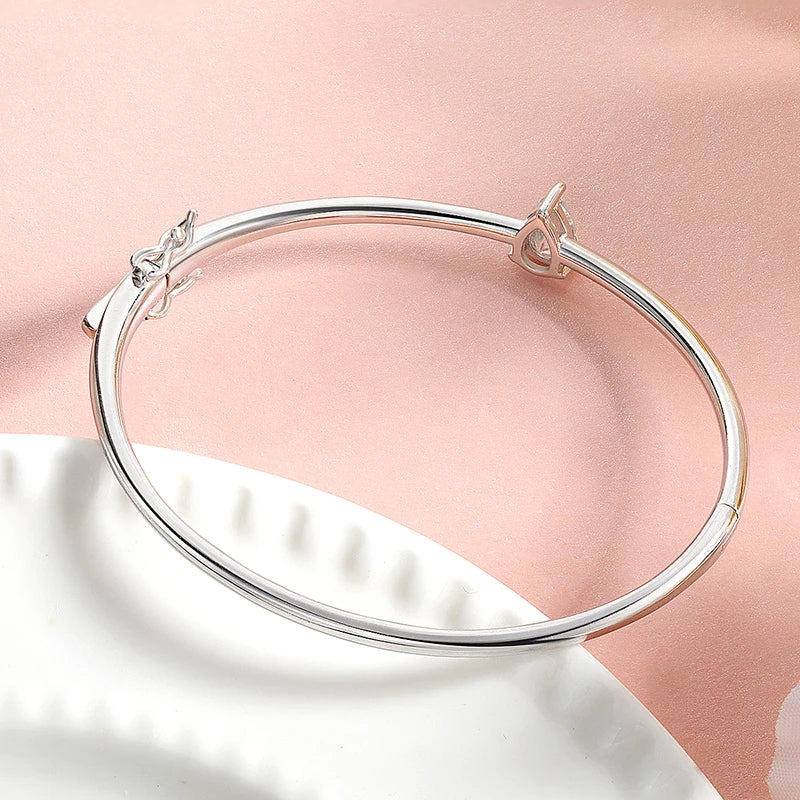 <tc>Pear Moissanite damesarmband, 925 sterling zilver</tc>