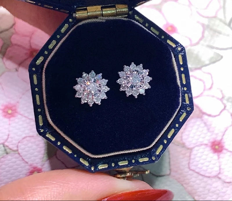 <tc>Moissaniet Zonne Oorbellen in 925 Zilver
</tc>