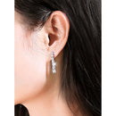 <tc>Hangende Moissaniet Oorbellen van S925 Sterling Zilver</tc>