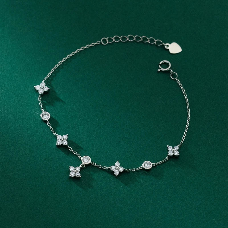 <tc>Klaver Moissaniet Armband in S925 Zilver</tc>
