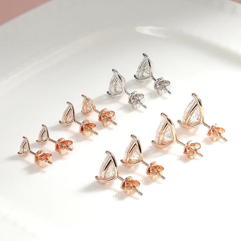 <tc>Peer Moissanite oorbellen  in 925 zilver </tc>