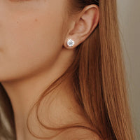 <tc>Moissanite-oorbellen in 925 puur zilver</tc>