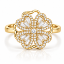 Rotating Corolla Ring — Four Sparkles in Perfect Harmony