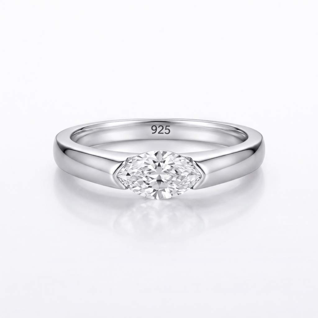 <tc>Ring Zuivere Marquise – Strakke lijn</tc>