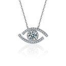 Moissanite Waking Eye-hangerketting in 925 zilver