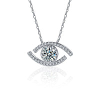 Moissanite Waking Eye-hangerketting in 925 zilver