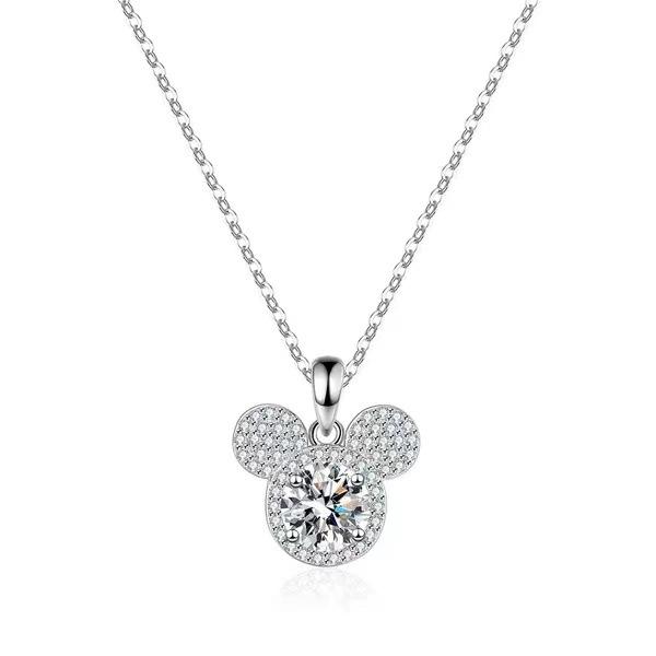 <tc>Mickey Volle Moissaniet Halsketting in 925 Zilver</tc>