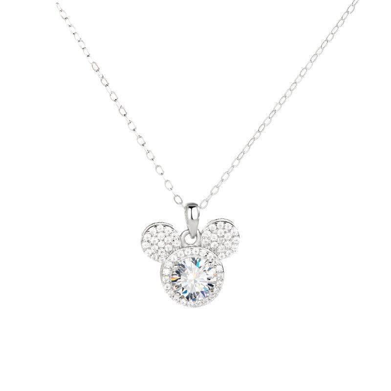 <tc>Mickey Volle Moissaniet Halsketting in 925 Zilver</tc>