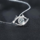 Moissanite Waking Eye-hangerketting in 925 zilver