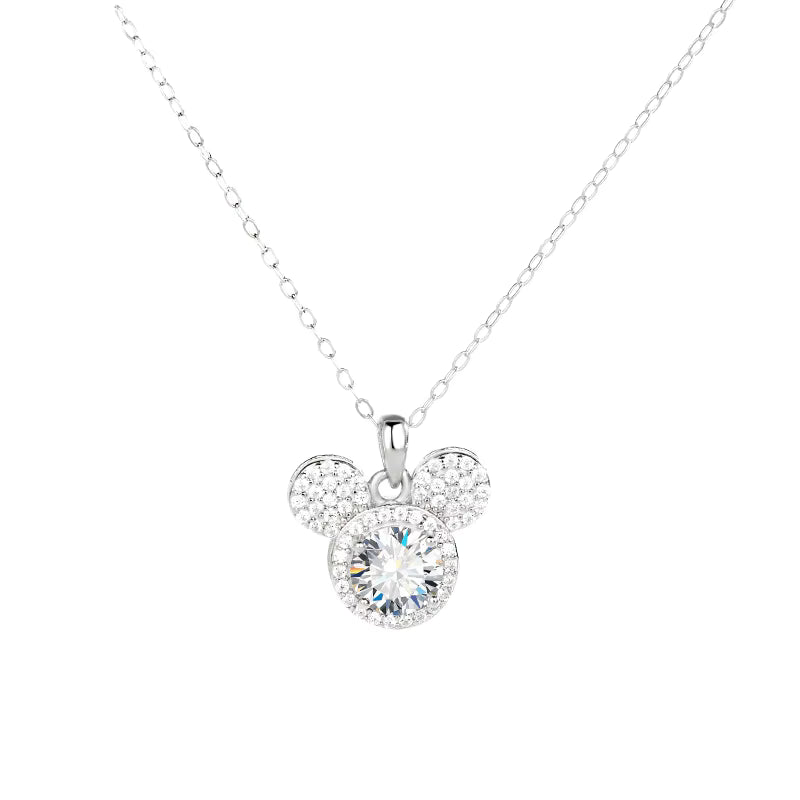 <tc>Mickey Volle Moissaniet Halsketting in 925 Zilver</tc>