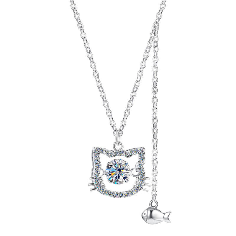 <tc>Halsketting met Hanger Minou & Waterparel in 925 Zilver met Moissaniet</tc>