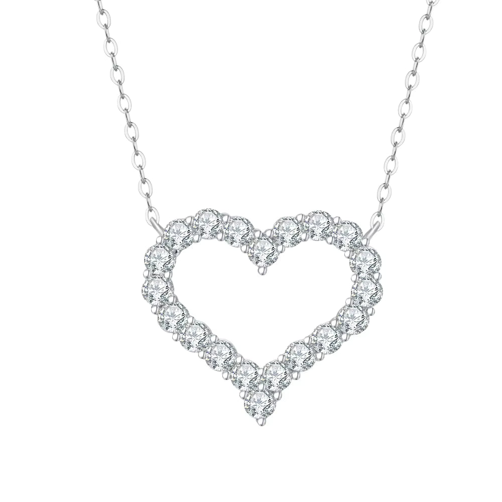 <tc>Hart Moissaniet Halsketting in 925 Zilver</tc>