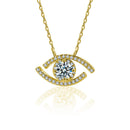 Moissanite Waking Eye-hangerketting in 925 zilver