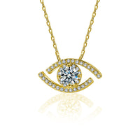 Moissanite Waking Eye-hangerketting in 925 zilver