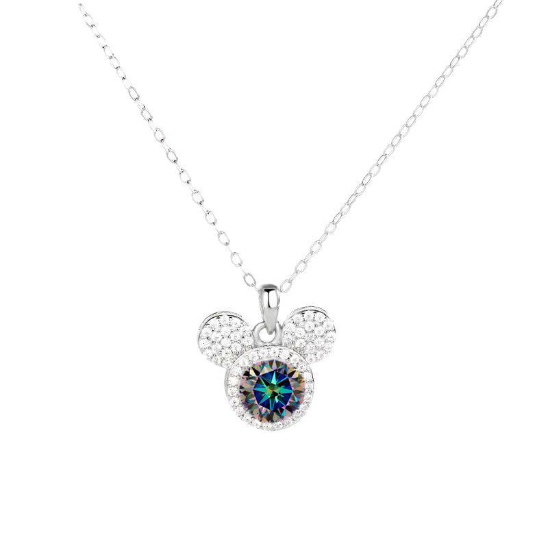 <tc>Mickey Volle Moissaniet Halsketting in 925 Zilver</tc>