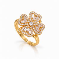 Rotating Corolla Ring — Four Sparkles in Perfect Harmony