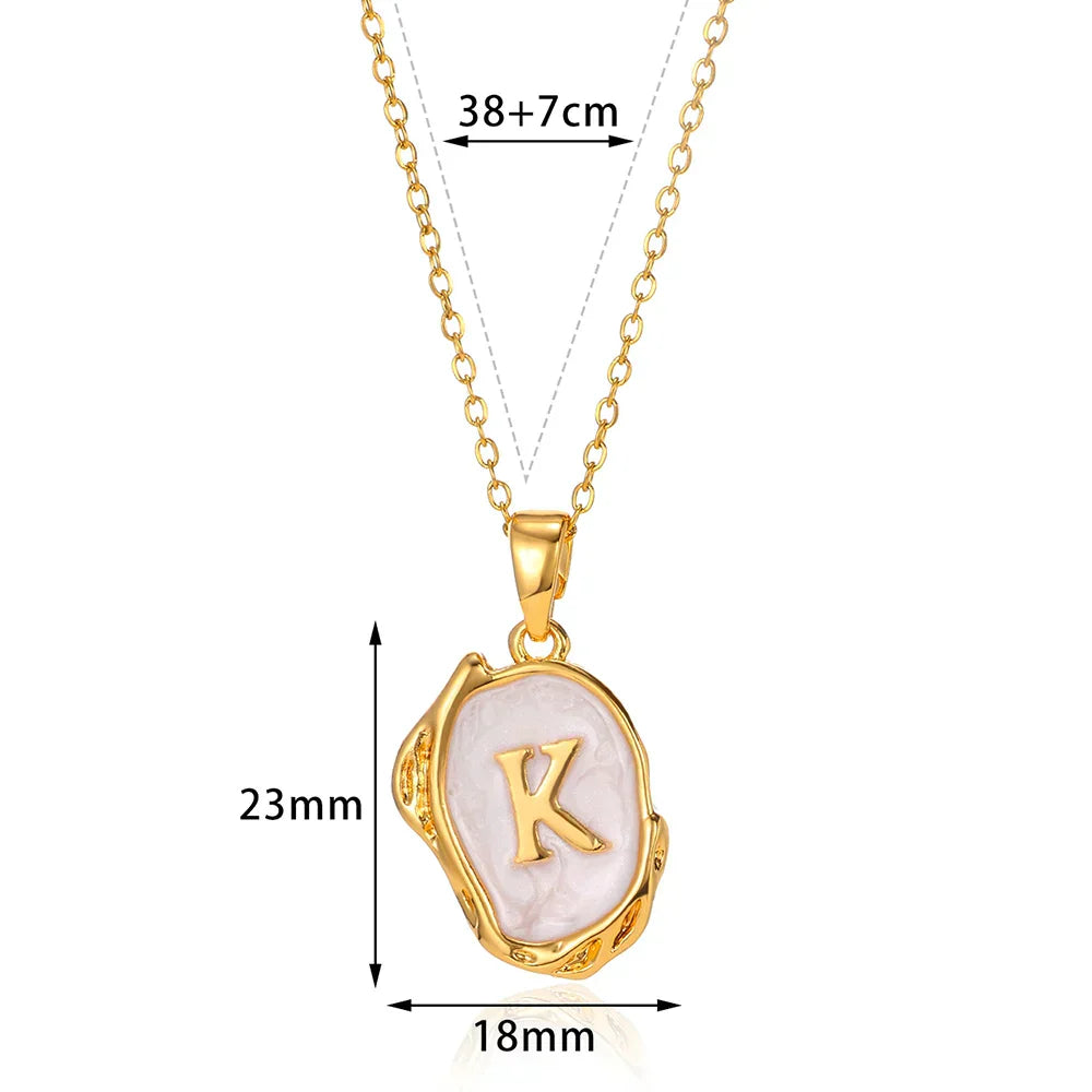 Deep Ocean Initial Necklace