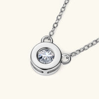 <tc>S925 Sterling Zilveren Halsketting met Ingelegde Moissaniet</tc>