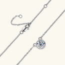 <tc>S925 Sterling Zilveren Halsketting met Ingelegde Moissaniet</tc>