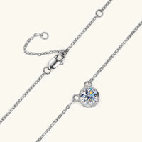 <tc>S925 Sterling Zilveren Halsketting met Ingelegde Moissaniet</tc>