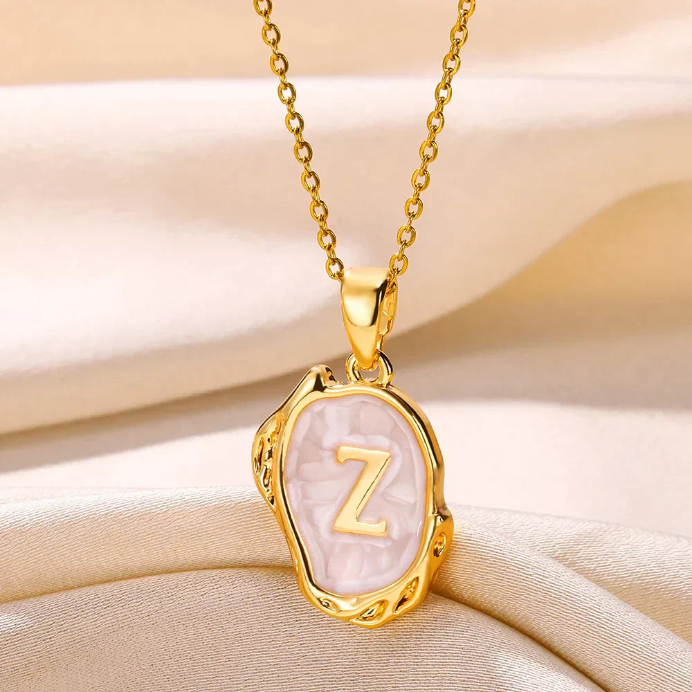 Deep Ocean Initial Necklace