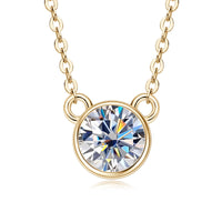 <tc>S925 Sterling Zilveren Halsketting met Ingelegde Moissaniet</tc>
