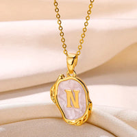 Deep Ocean Initial Necklace