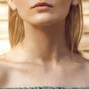 <tc>S925 Sterling Zilveren Halsketting met Ingelegde Moissaniet</tc>