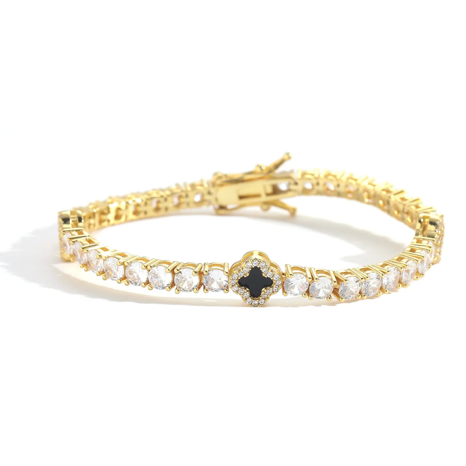 <tc>Tennis Armband Klavertje Vier in Europese Stijl</tc>