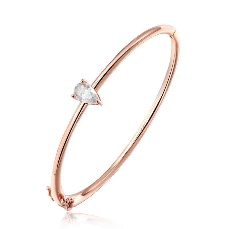 <tc>Pear Moissanite damesarmband, 925 sterling zilver</tc>