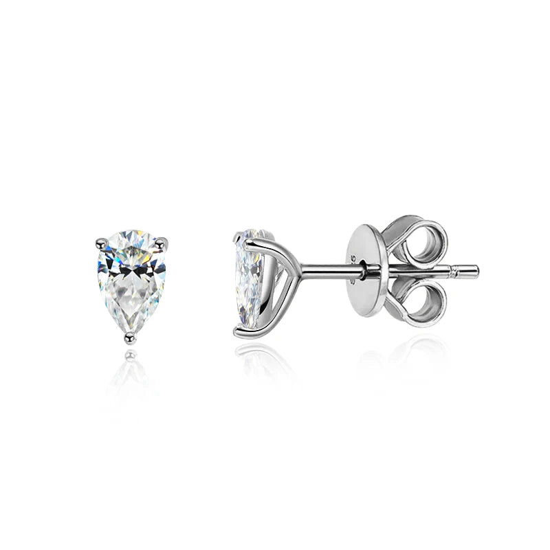 <tc>Peer Moissanite oorbellen  in 925 zilver </tc>