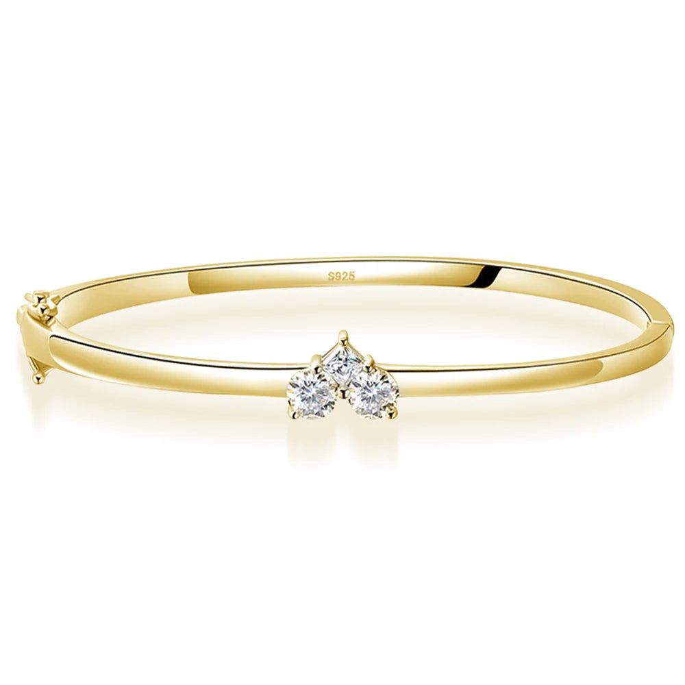 <tc>Elegante Moissanite damesarmband, 925 zilver </tc>